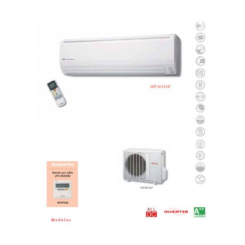 Aire acondicionado Split de pared Marca FUJITSU Modelo ASY 50 Ui-LF de 5 kw de potencia